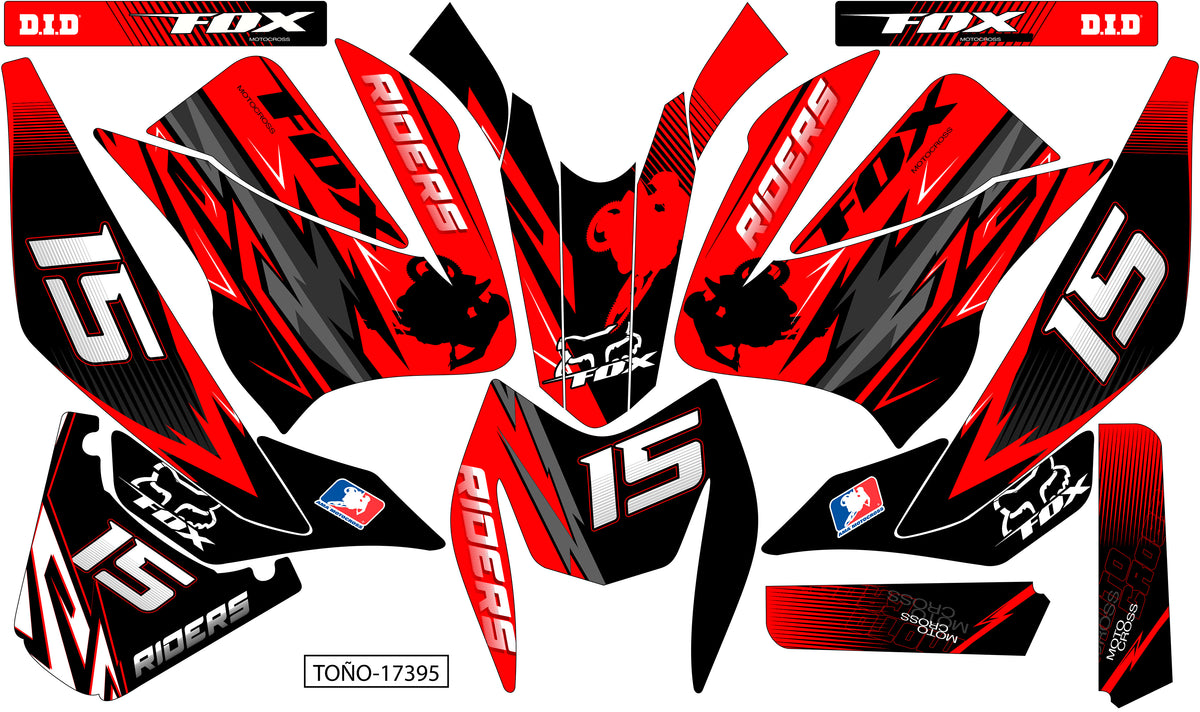 Kit de Gráficos BTR Riders Rojo
