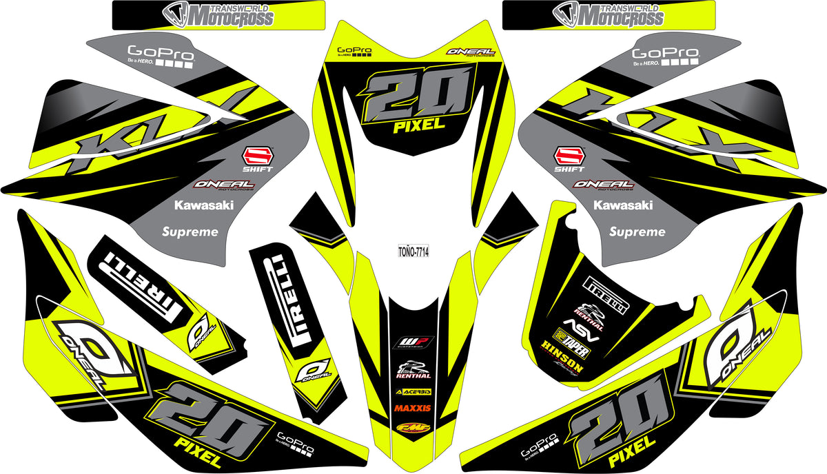 Kit de Gráficos BTR KLX Amarilla