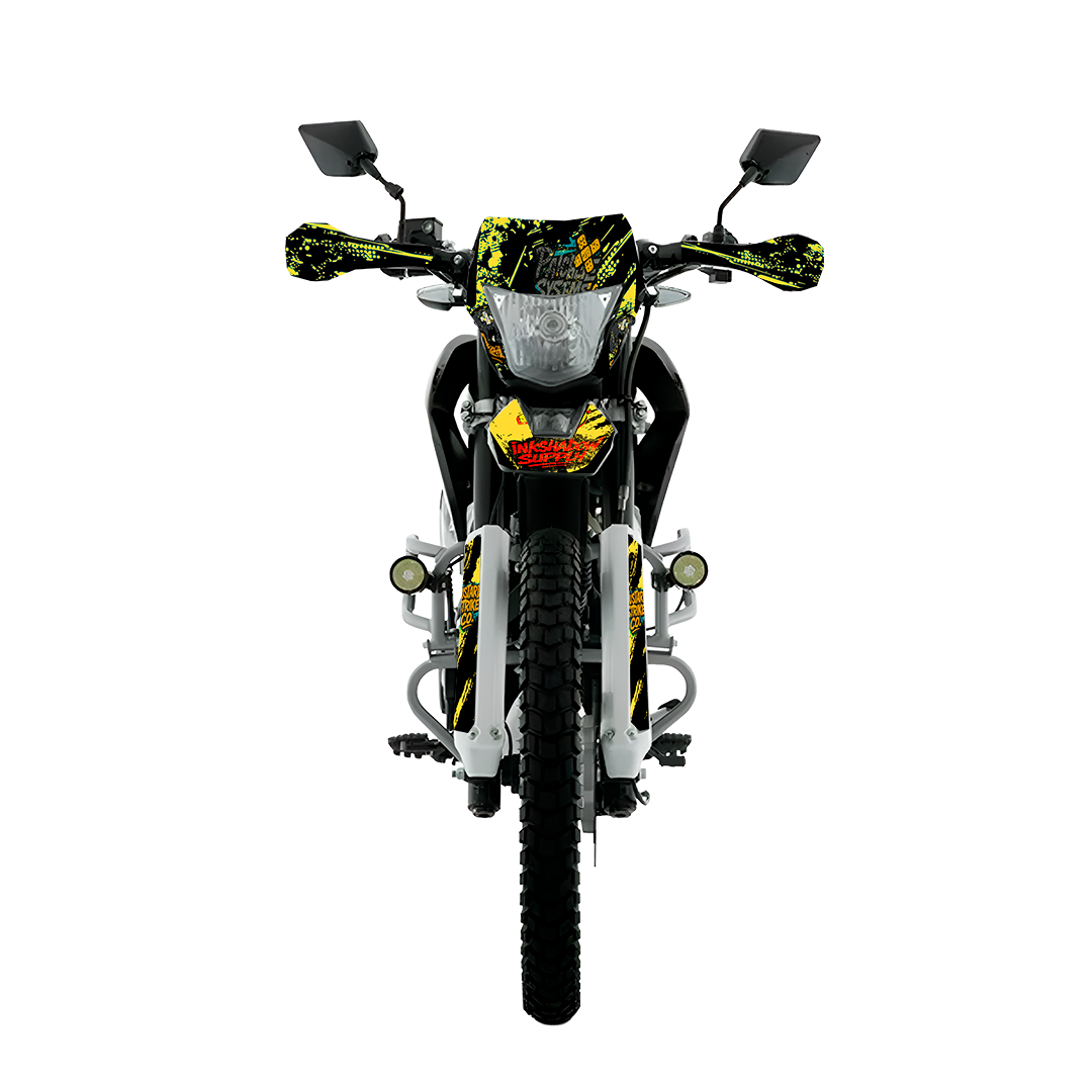Sticker BTR Duckside Crew para Italika DM250, DM200, Xeverus y Cross Max – Kit de calcas premium para moto BTR