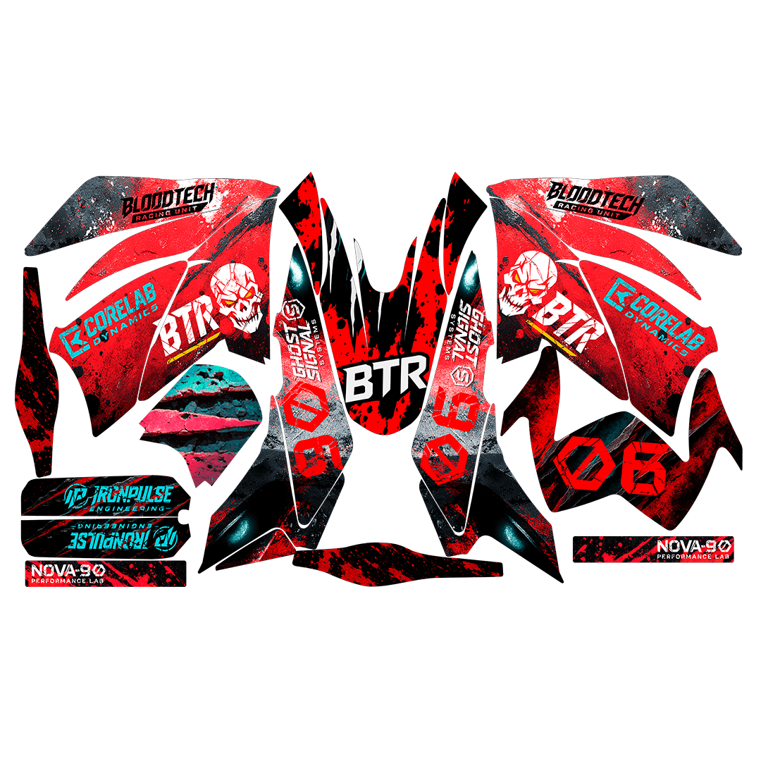 Sticker BTR Bloodtech– Kit Full Sticker Premium