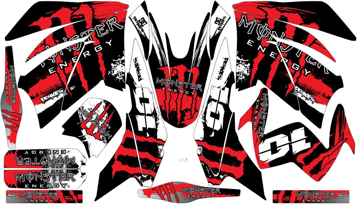 Kit de Gráficos BTR Monster Rojo