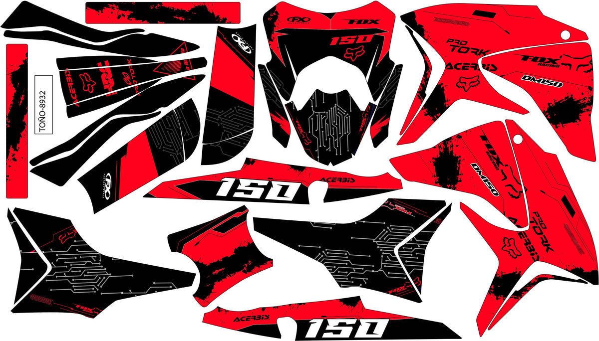 Kit de Gráficos BTR Rojo Acerbis