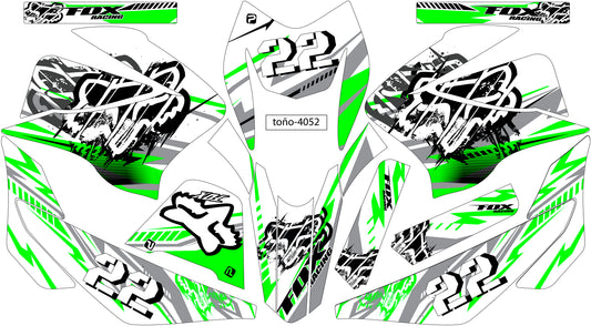 Kit de Gráficos BTR Fox Verde con Blanco