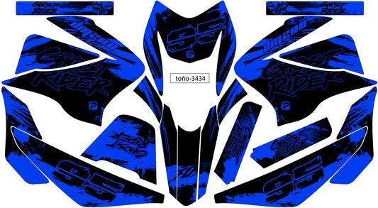 Kit de Gráficos BTR Ghost Rider Azul