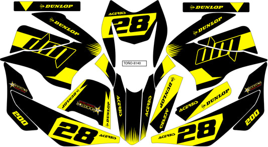Kit de Gráficos BTR Dunlop Amarillo