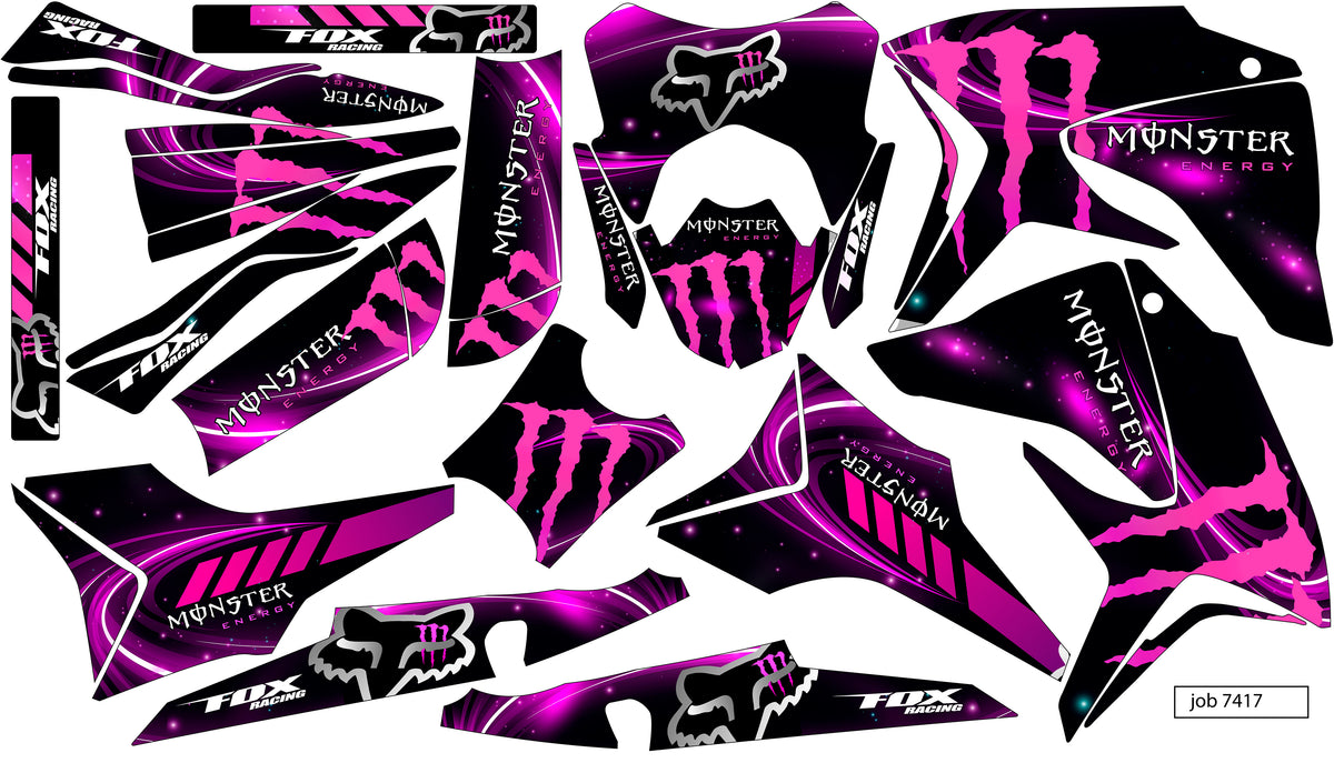 Kit de Gráficos BTR Monster Morado