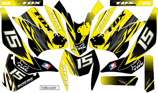 Kit de Gráficos BTR Riders Amarillo