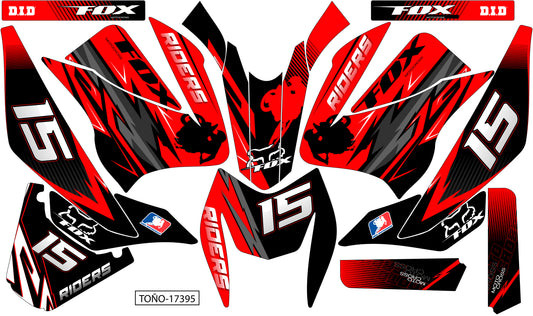 Kit de Gráficos BTR Riders Rojo
