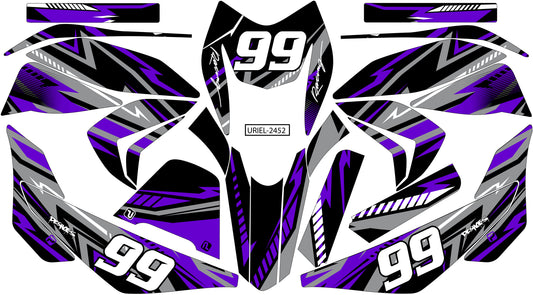 Kit de Gráficos BTR Líneas Moradas