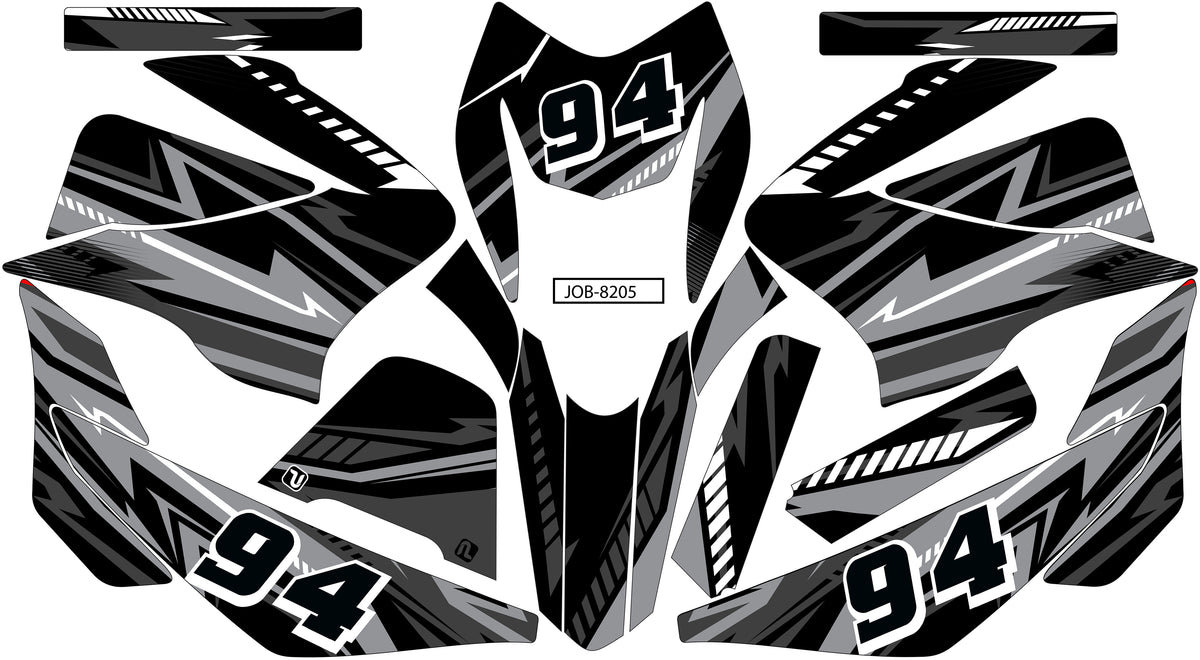 Kit de Gráficos BTR Líneas Negras