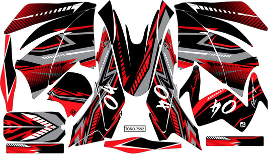 Kit de Gráficos BTR Líneas Rojas
