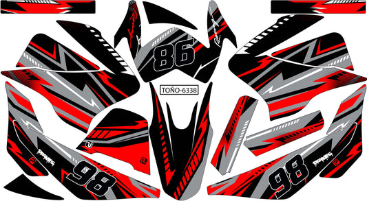 Kit de Gráficos BTR Líneas Rojas