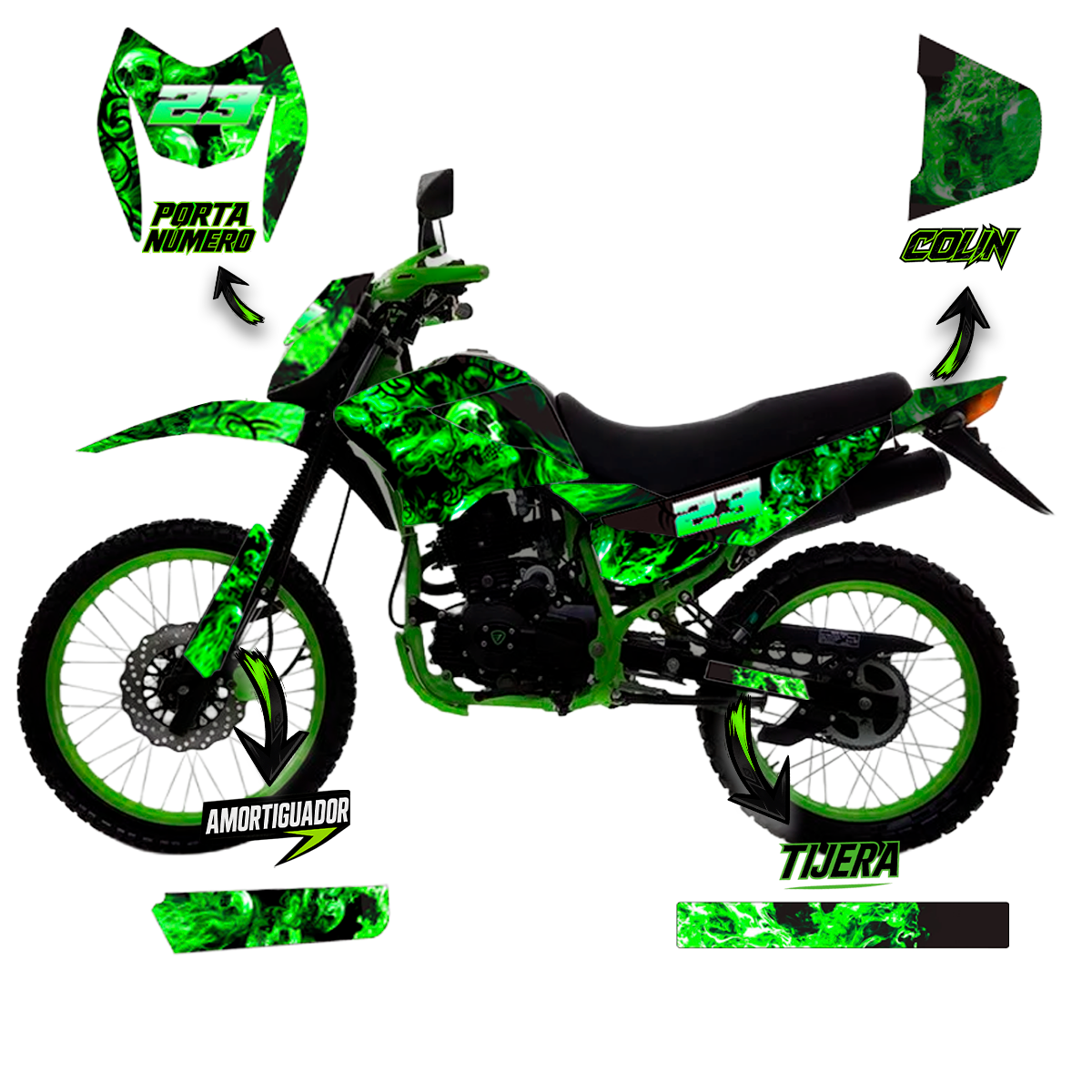 Kit de Gráficos BTR Verde